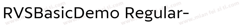 RVSBasicDemo Regular字体转换